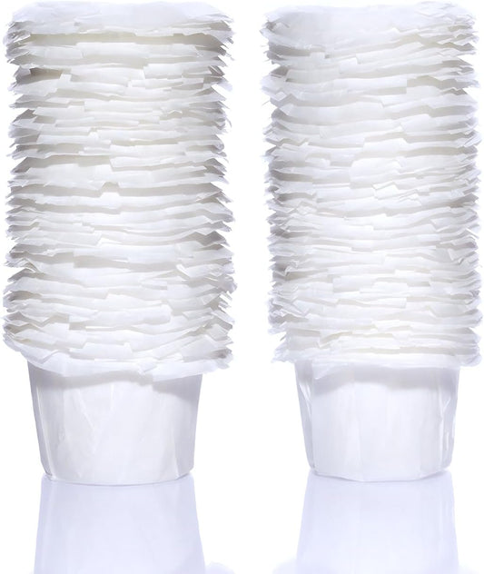 Disposable K Cup Filters, 100 Count Disposable Paper Filters for Keurig Reusable K Cups, White V1258-DP02-WO-987