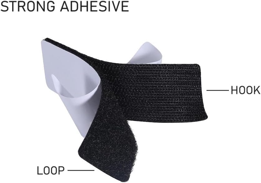 20 Sets 1x4 Inch Hook and Loop Fastener Strips with Adhesive Heavy Duty Double Sided Sticky Picture Hanging V1258-DP02-WO-998