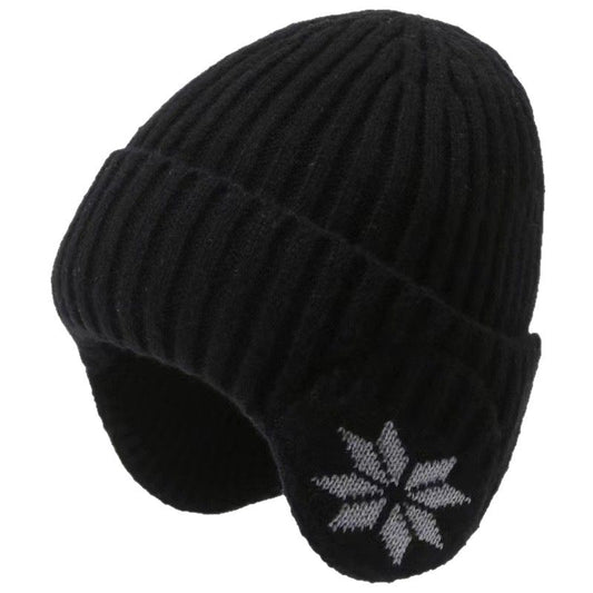 Winter Thick Fleece Lined Ear Protection Hat - Thermal Knit Beanie for Men Women - Warm Skull Cap for Cycling V1258-DROP002-HAT-01-DGY