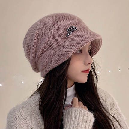 Ribbed Knit Beanie Hat - Winter Warm Skull Cap for Men Women - High Quality Acrylic Close Fit Casual Cuffed V1258-DROP002-HAT-04-PNK