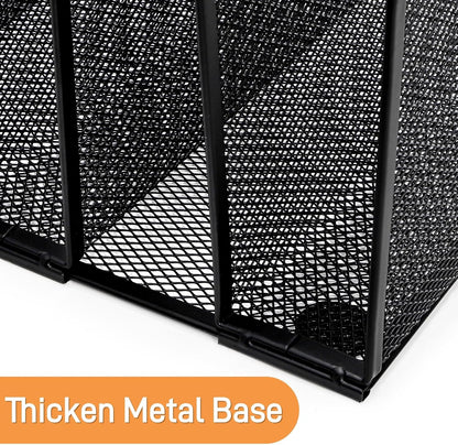 Adjustable Desk File Organizer, 5 Sections Upright Desktop Standing Wire Mesh Paper Divider, Sturdy Metal V1259-DP01-A-1029
