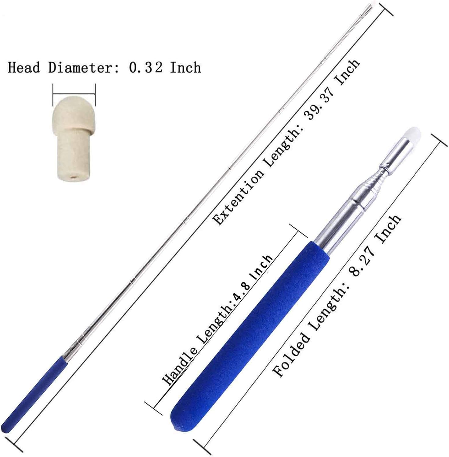 2PCS Pointer Sticks,Extendable Pointer,Hand Classroom for Teacher,Telescopic Teacher Retractable Hand Kids V1259-DP01-A-1049