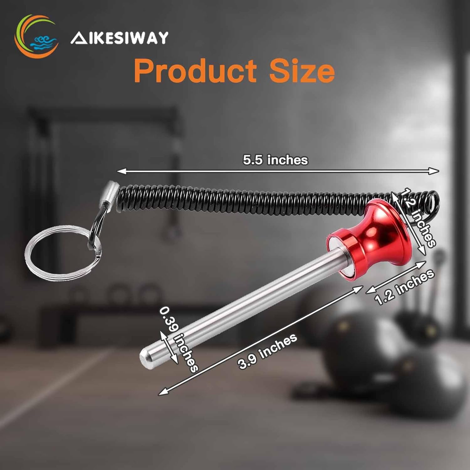 Universal Magnetic Weight Stack Pin with Pull Rope - Heavy Duty Gym for Machines | Commercial & Home V1259-DP01-A-1051