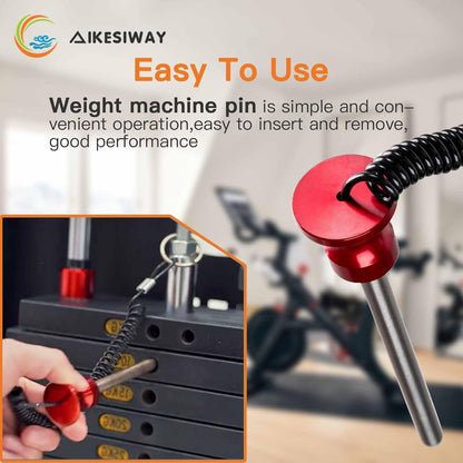 Universal Magnetic Weight Stack Pin with Pull Rope - Heavy Duty Gym for Machines | Commercial & Home V1259-DP01-A-1051