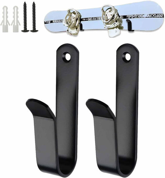 Snowboard Wall Mount & Skateboard Display Rack - Horizontal Hanger Clips for Snowboards, Longboards, V1259-DP01-A-1053