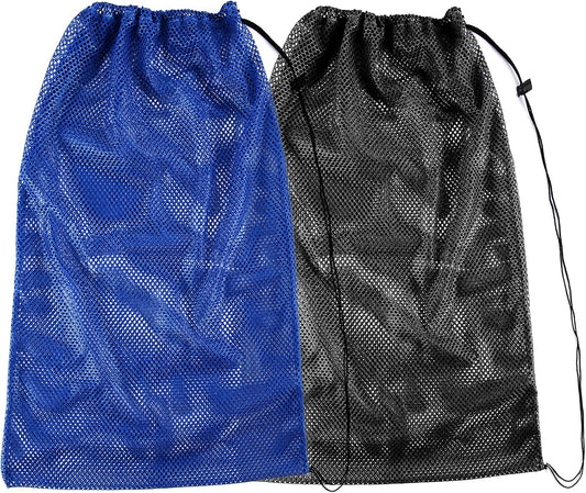 2 Packs Mesh Gear Bag for Snorkel Equipment, Oversized 18" x 27" Dive Scuba Diving Backpack Snorkeling, Fins, V1259-DP01-A-1060