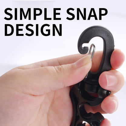 2 Packs Scuba Hose Clip Diving Holder Clip, Double BCD Dive with Snap Hook Buckle for Snorkeling Accessories V1259-DP01-A-1066