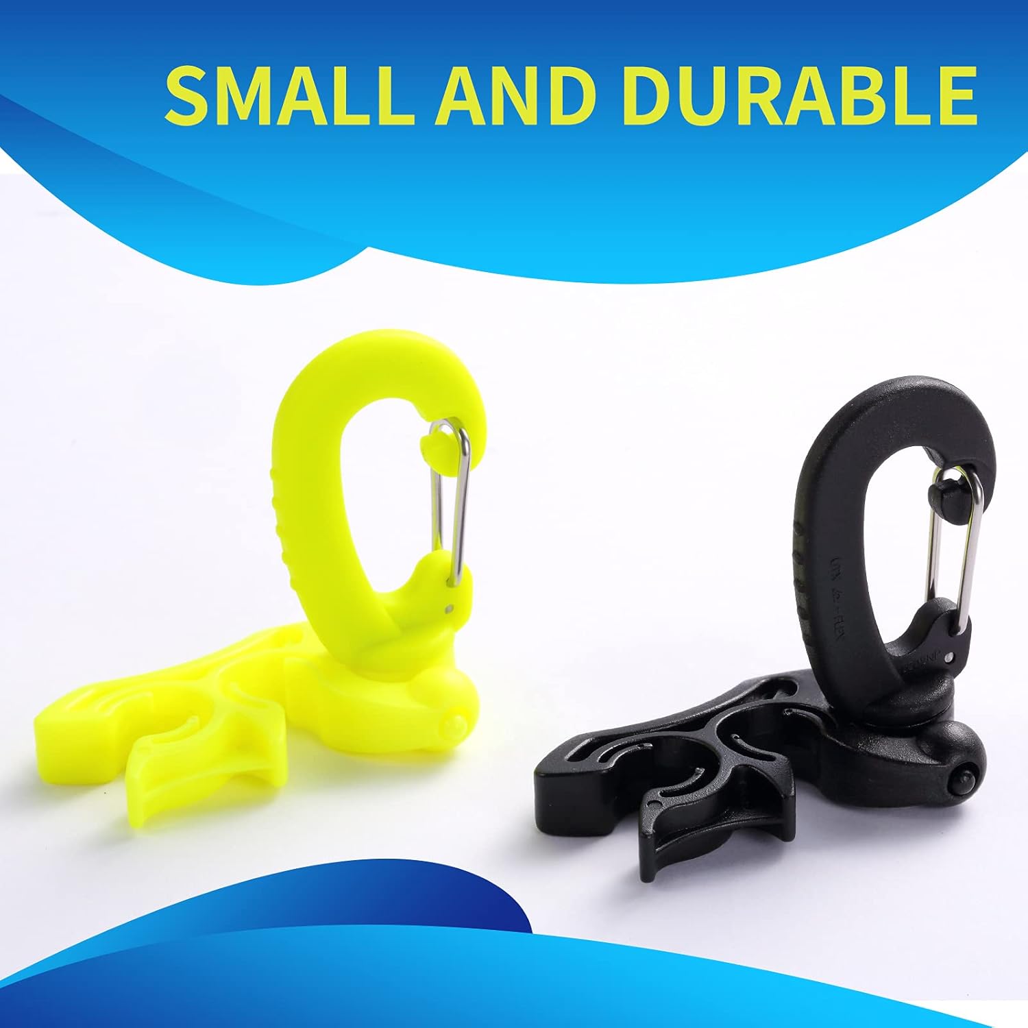 2 Packs Scuba Hose Clip Diving Holder Clip, Double BCD Dive with Snap Hook Buckle for Snorkeling Accessories V1259-DP01-A-1066