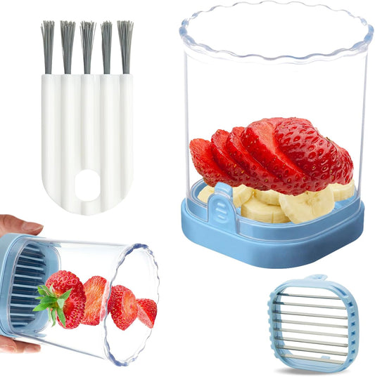 Strawberry Slicer: Fruit Slicer Cup Veggie Salad Speed Cutter for Strawberries Egg Banana Mushroom Cucumber V1259-DP01-A-1072