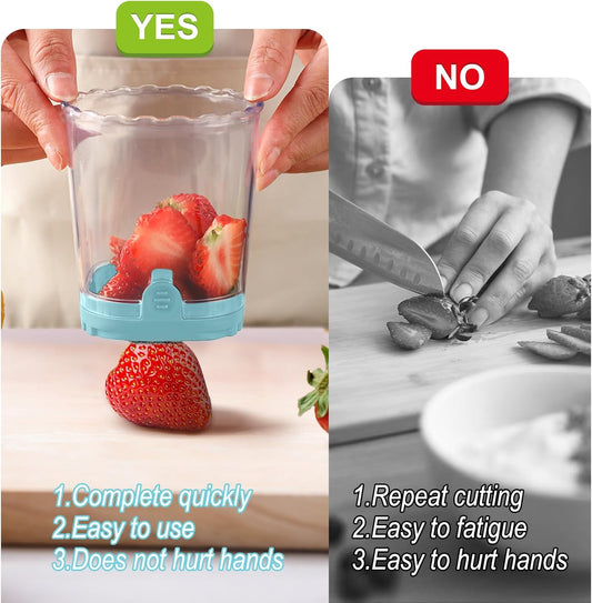 Strawberry Slicer: Fruit Slicer Cup Veggie Salad Speed Cutter for Strawberries Egg Banana Mushroom Cucumber V1259-DP01-A-1072