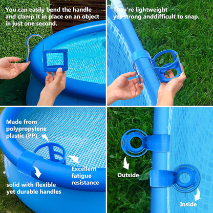 Poolside Cup Holder for Above Ground Pools, Pool Drink Holders Party ONLY FITS 2 Inch or Less Round Top Bar V1259-DP01-A-1074