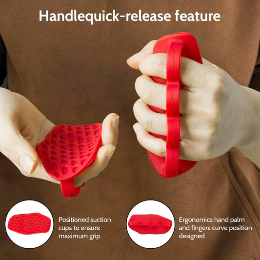 Anti-Slip Workout Grips: New Rubber Gym Grips Deadlifts Palm Protection Gloves for Weight Lifting, Dumbbell, V1259-DP01-A-1075