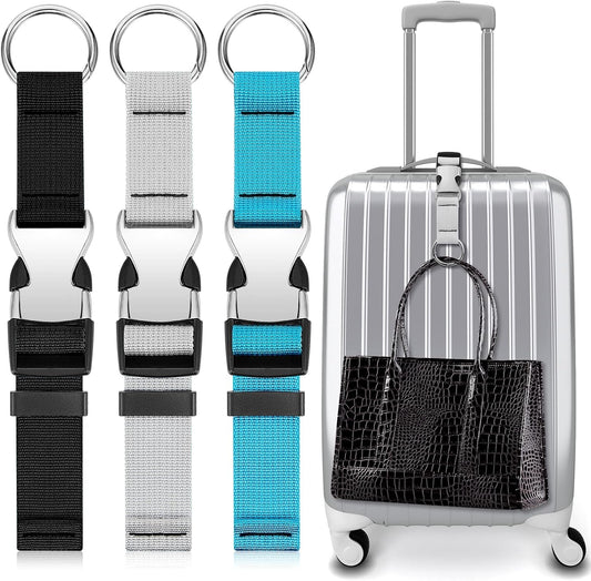 3 Pcs Add a Bag Luggage Straps Gripper Heavy Duty Jacket Valises Strap for Travel Belt with Buckle Adjustable V1259-DP01-A-1089