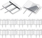 10 Pcs Silver Cubicle Pins Partition Long Push Fabric Clips Name Plate Holders for Office Furniture Corkboard V1259-DP01-A-1114