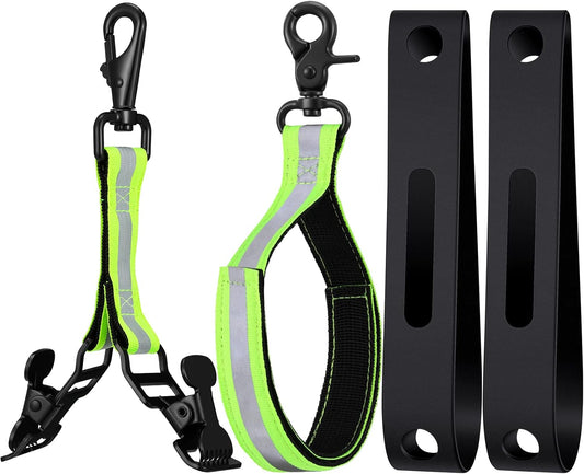 4 Pcs Firefighter Tools Include 2 Helmet Band Glove Strap Holder Fire Safety with Reflective Trim Accessories V1259-DP01-A-1117