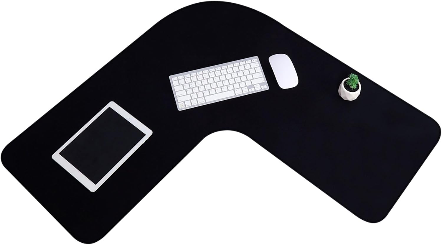 L Shaped Desk Mat Corner Mouse Pad Waterproof Large Rubber for Office Home Curved Keyboard Gaming Setup V1259-DP01-A-1118