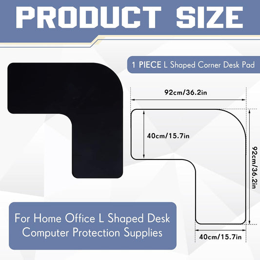 L Shaped Desk Mat Corner Mouse Pad Waterproof Large Rubber for Office Home Curved Keyboard Gaming Setup V1259-DP01-A-1118