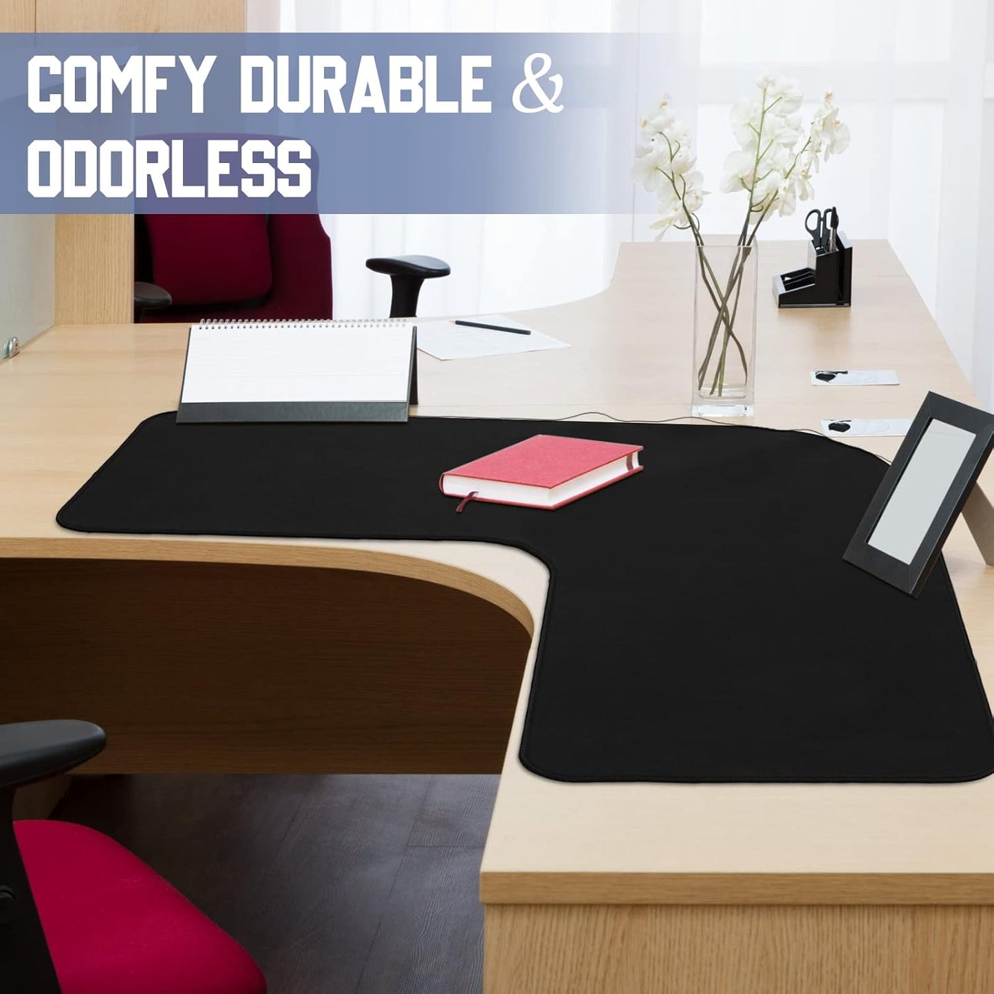 L Shaped Desk Mat Corner Mouse Pad Waterproof Large Rubber for Office Home Curved Keyboard Gaming Setup V1259-DP01-A-1118