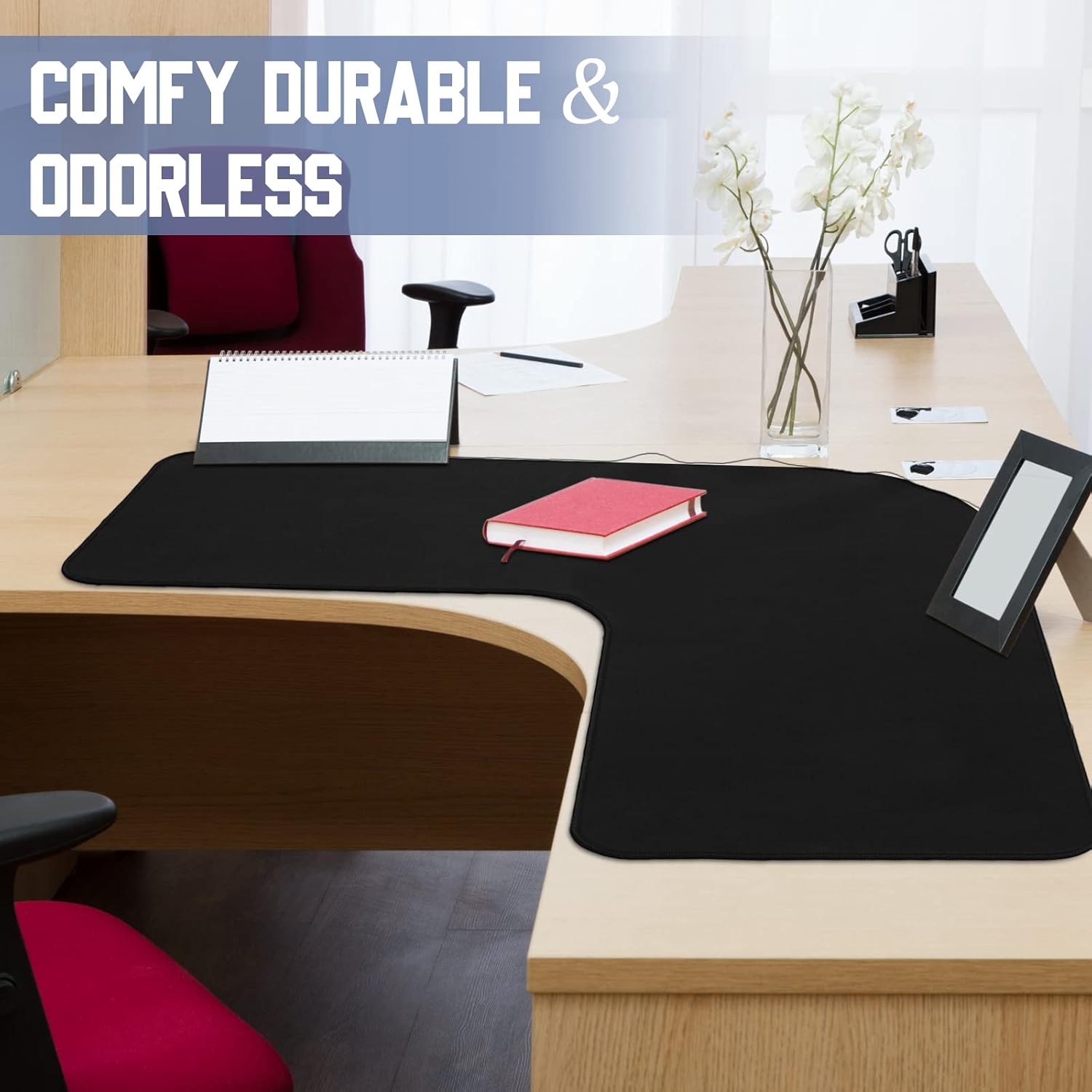 L Shaped Desk Mat Corner Mouse Pad Waterproof Large Rubber for Office Home Curved Keyboard Gaming Setup V1259-DP01-A-1118
