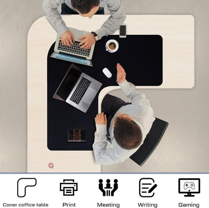 L Shaped Desk Mat Corner Mouse Pad Waterproof Large Rubber for Office Home Curved Keyboard Gaming Setup V1259-DP01-A-1118