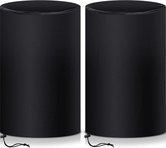 55 Gallon Drum Cover, 210D Oxford Cloth Water Storage Barrel 25 x 37 Inch Outdoor Waterproof Rain Snow Bucket V1259-DP01-A-1122