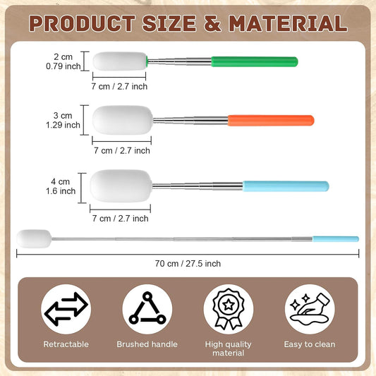 3 Pcs Telescoping Sponge Stick for Pottery 27 Inches Long Detachable Sponges Removing Excess Water, Shaping V1259-DP01-A-1125