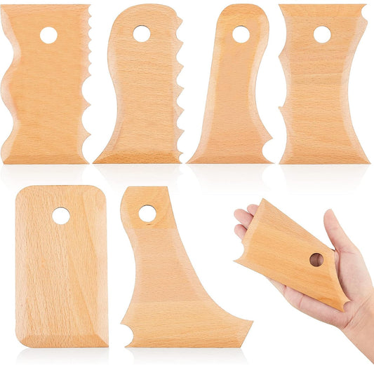 7 pcs Big Size Pottery Foot Shaper Tools Trimming Ceramics Profile Rib Bundle for Carving Clay Molds V1259-DP01-A-1126
