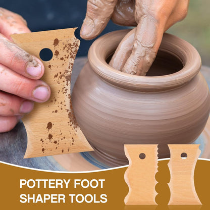 7 pcs Big Size Pottery Foot Shaper Tools Trimming Ceramics Profile Rib Bundle for Carving Clay Molds V1259-DP01-A-1126