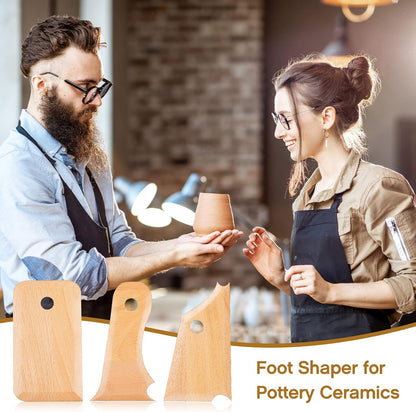 7 pcs Big Size Pottery Foot Shaper Tools Trimming Ceramics Profile Rib Bundle for Carving Clay Molds V1259-DP01-A-1126