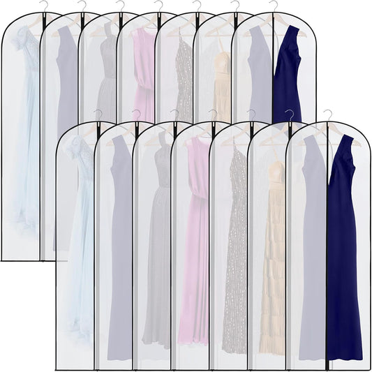20 Pcs 24 x 72 Inch Garment Bags Bulk Hanging Clothes Storage Covers for Closet Organization Dustproof V1259-DP01-A-1134