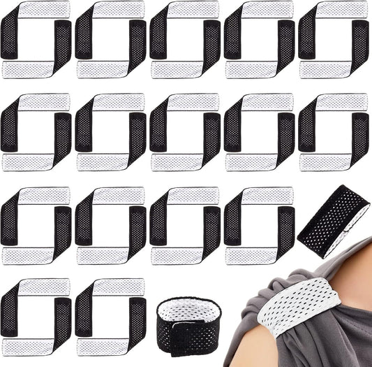 16 Pairs Jersey Sleeve Bands Ties Soccer Softball Holder with Hook and Loop Fasteners for Shirts Scrunchies T V1259-DP01-A-1149