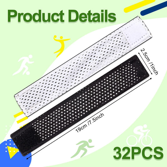 16 Pairs Jersey Sleeve Bands Ties Soccer Softball Holder with Hook and Loop Fasteners for Shirts Scrunchies T V1259-DP01-A-1149
