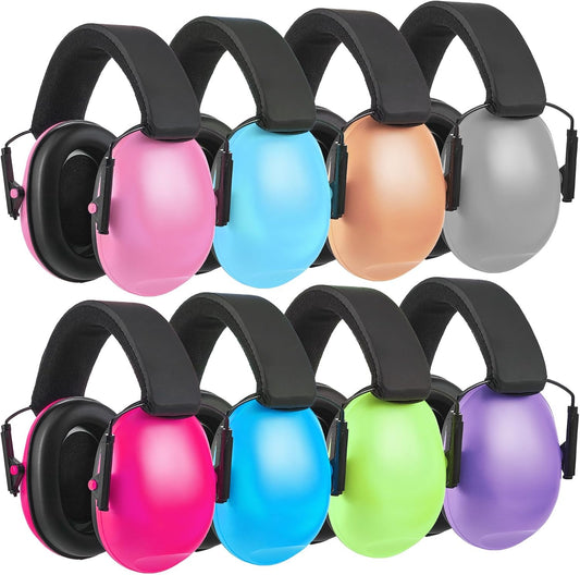 8 Pcs Kids Ear Protection Noise Cancelling Headphones Reduction Muffs 27dB Hearing (8 Colors) Colors V1259-DP01-A-1152