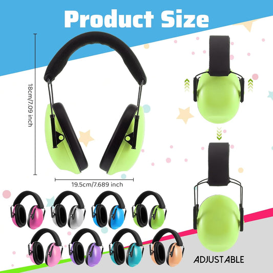 8 Pcs Kids Ear Protection Noise Cancelling Headphones Reduction Muffs 27dB Hearing (8 Colors) Colors V1259-DP01-A-1152