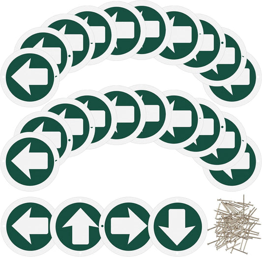 36 Piece Trail Markers Bright Reflective Green Signs Marking Reflectors for Hiking Hunting Camping V1259-DP01-A-1158