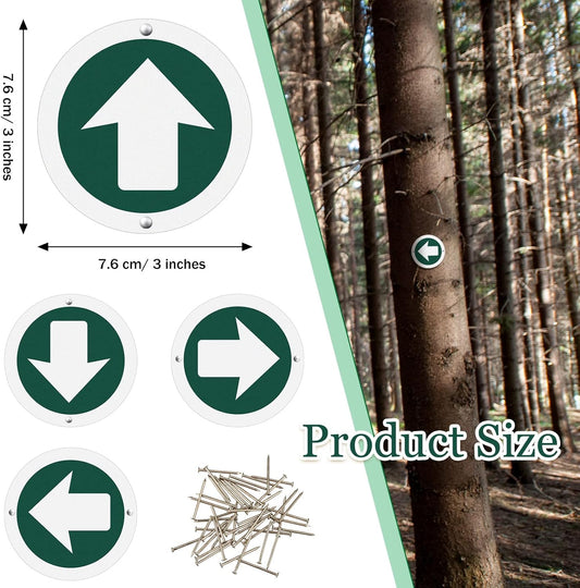 36 Piece Trail Markers Bright Reflective Green Signs Marking Reflectors for Hiking Hunting Camping V1259-DP01-A-1158