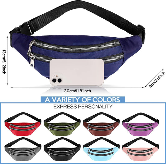 9 Pcs Fanny Pack Bulk for Women Men with Adjustable Strap Waterproof Waist Packs Travel Hiking Cycling V1259-DP01-A-1163