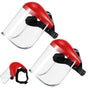 2 Pcs Safety Face Shield Mask Full Impact Clear with Crown for Grinding Cutting Weed Moving Construction V1259-DP01-A-1168