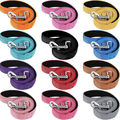 12 Pack Dog Leash Bulk, Double Sided Reflective, Nylon Leashes with Padded Handle for Small, Medium, and V1259-DP01-A-1191