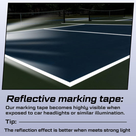 230 Ft Driveway Basketball Tape Outdoor Court Adhesive Marking Lines for Tennis Badminton Parking Floor V1259-DP01-A-1220