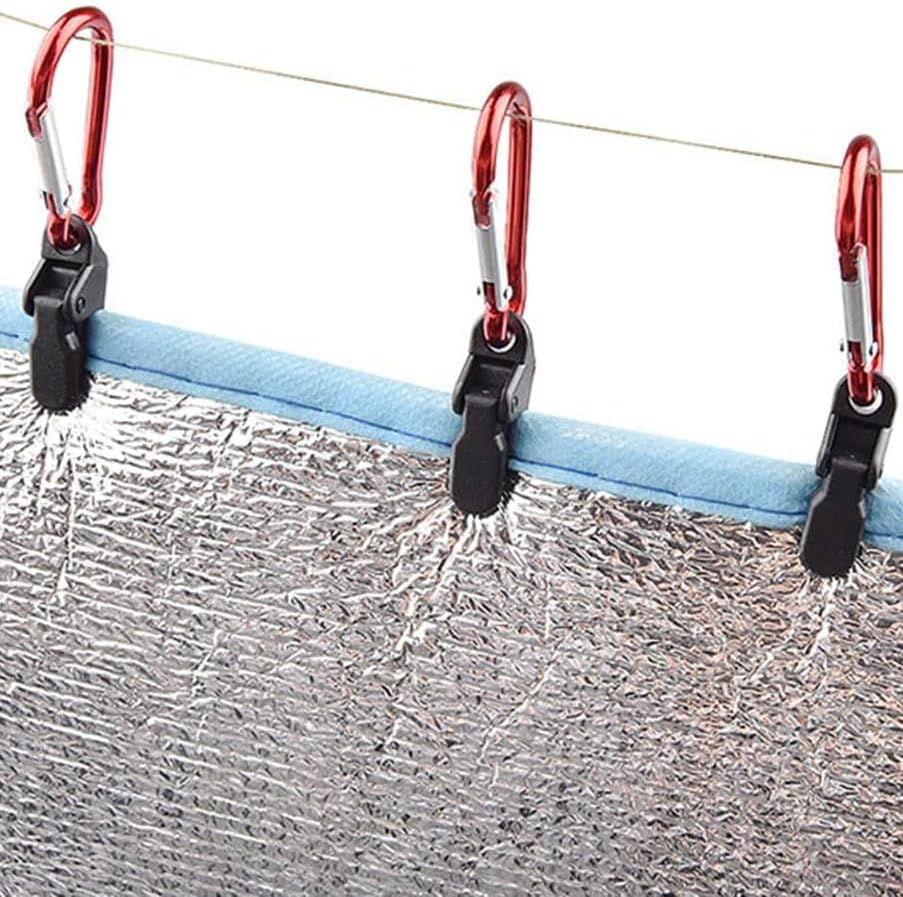 20pcs Small Tarp Clips Duty Lock Grip, Tent Awning Clamp For V1259-DP01-A-1222