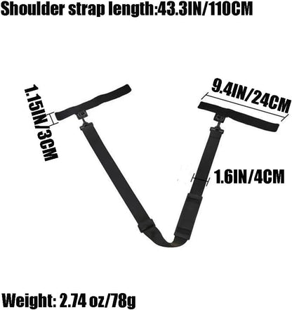 Fishing Rod Carry Strap, Sling Band Adjustable Shoulder Belt Tackle Holder, Nylon (2) V1259-DP01-A-1225