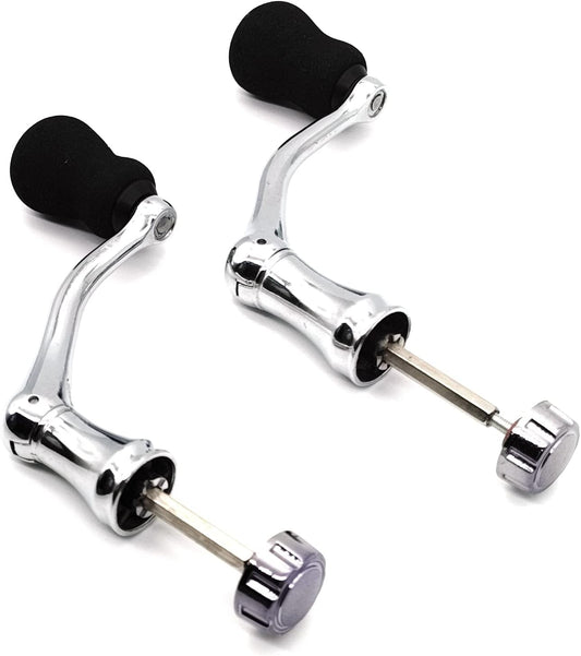 Mixed Pack Fishing Spinning Reel Handle, All-Metal, with The Grip EVA for Reels Replacement Parts,2 Pack, V1259-DP01-A-1226