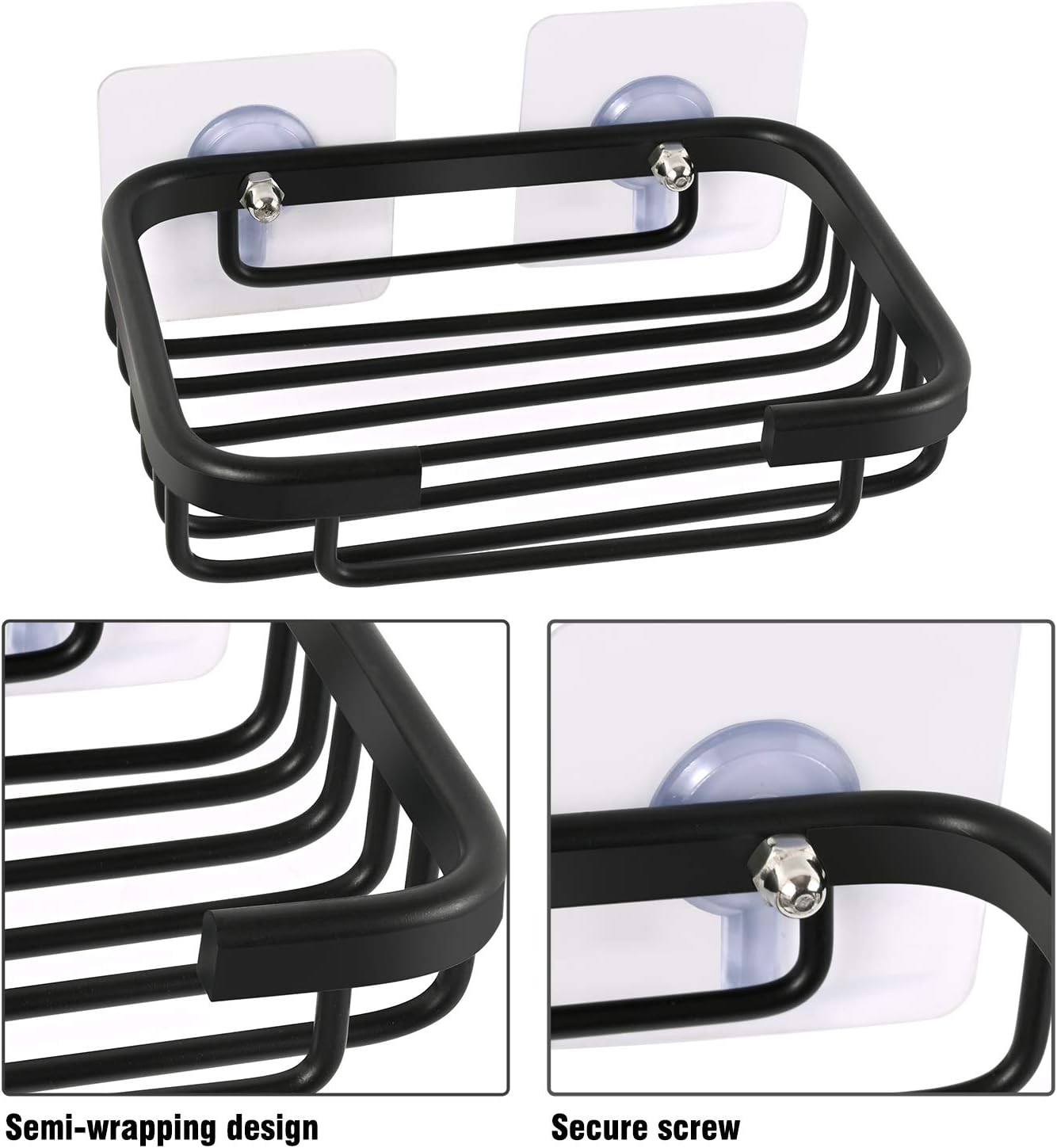 Soap Dish,Premium Dish for Shower, Space Aluminum Wall Mounted Bar Holder Bathroom Shower Kitchen Wall, V1259-DP01-A-1228