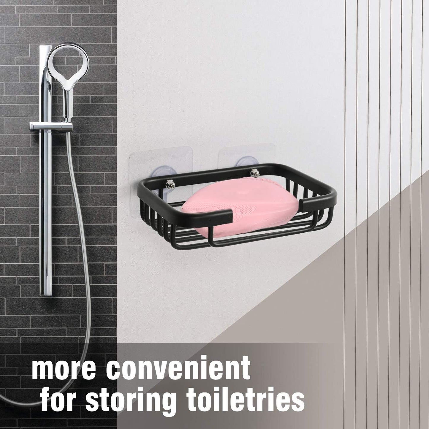 Soap Dish,Premium Dish for Shower, Space Aluminum Wall Mounted Bar Holder Bathroom Shower Kitchen Wall, V1259-DP01-A-1228