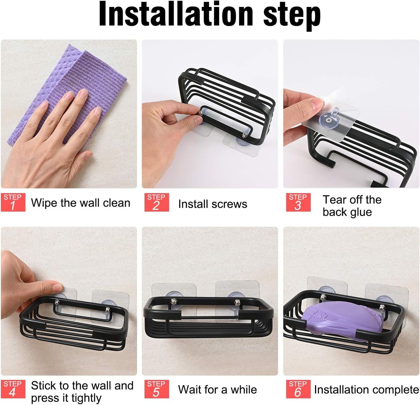 Soap Dish,Premium Dish for Shower, Space Aluminum Wall Mounted Bar Holder Bathroom Shower Kitchen Wall, V1259-DP01-A-1228