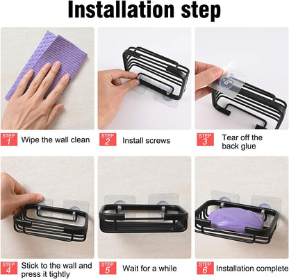 Soap Dish,Premium Dish for Shower, Space Aluminum Wall Mounted Bar Holder Bathroom Shower Kitchen Wall, V1259-DP01-A-1228