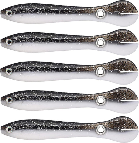 10pcs Soft Bionic Fishing Lure, Plastic Lures, Bass Bait, Freshwater Top Water Saltwater Lures gray V1259-DP01-A-1229