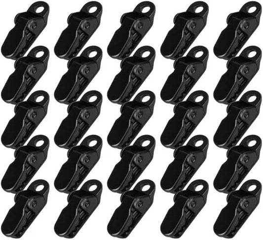 25Pcs Mini Small Camping Tent Tarp Clips, Plastic Crocodile Clip, Windproof Snaps, Awning Clamp for Tarp, V1259-DP01-A-1232
