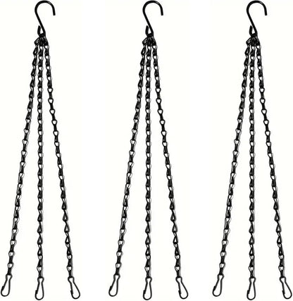 Hanging Basket Chain, 3 Sets Plant Hanger Metal Chains with Clips for Flower Pots, Planters, Bird Cage, V1259-DP01-A-1237
